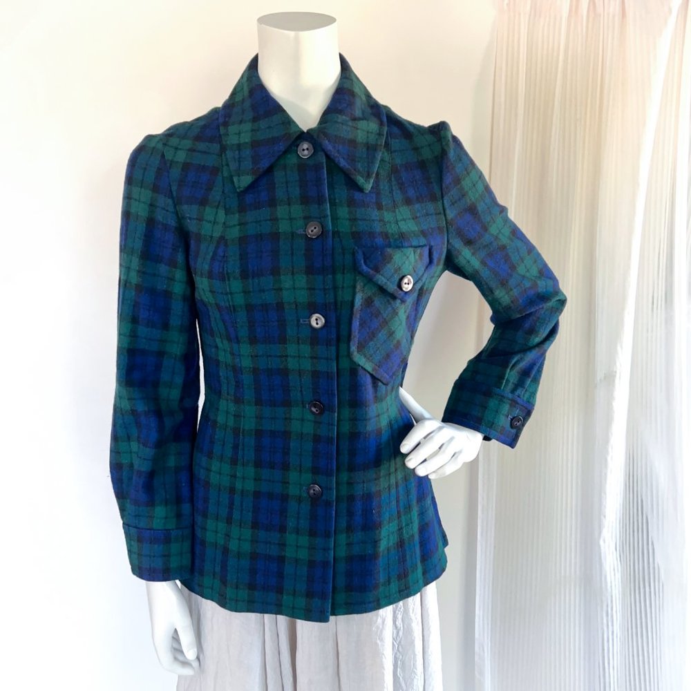 Pendleton vintage ladies’ pure wool luxury plaid layering jacket